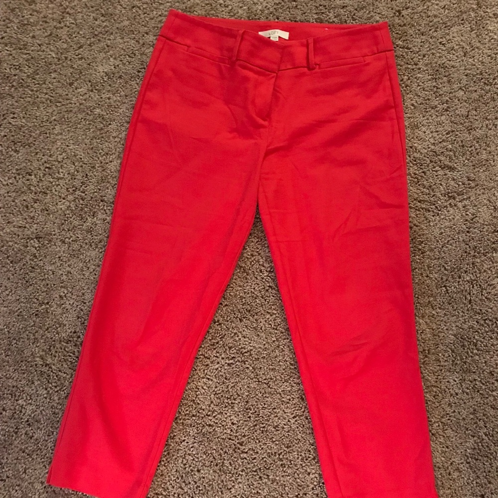 Red Loft crop pants